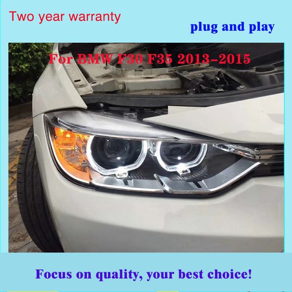 

car styling h7 head lamp case for f35 f30 318i 318li 320i 2013-2015 headlights led headlight drl lens double beam bi-xenon