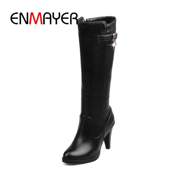 enmayer comfortable leather boots women pointed toe thin heel lady high heels chunky boots size34-43 zyl133, Black
enmayer comfortable leather boots women pointed toe thin heel lady high heels chunky boots size34-43 zyl133, Black