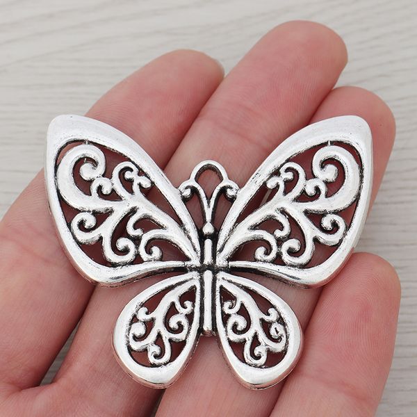3 x antique silver tone large butterfly charms pendants fit necklace jewelry making findings 56x49mm
3 x antique silver tone large butterfly charms pendants fit necklace jewelry making findings 56x49mm