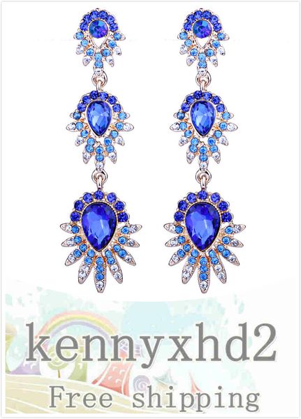european and american bridal earrings fashion crystal lady wedding ball bridesmaid long earrings color rhinestone earrings, Golden
european and american bridal earrings fashion crystal lady wedding ball bridesmaid long earrings color rhinestone earrings, Golden