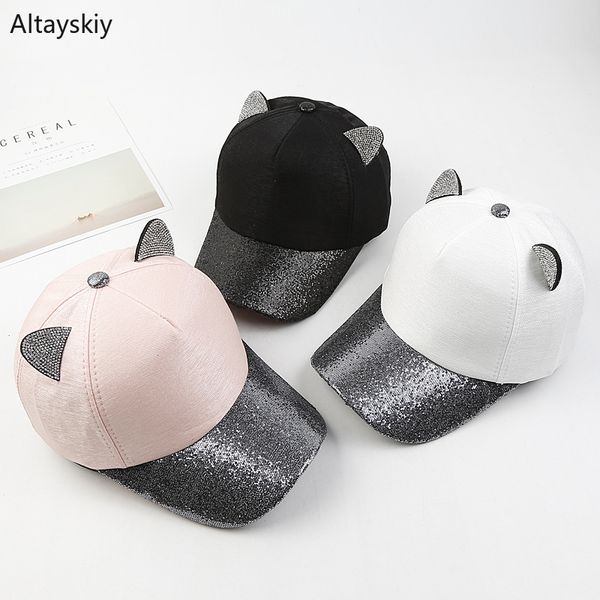 baseball caps women sun shade kawaii cartoon cat ears sequins womens cap korean style lovely girls simple all-match trendy chic, Blue;gray
baseball caps women sun shade kawaii cartoon cat ears sequins womens cap korean style lovely girls simple all-match trendy chic, Blue;gray