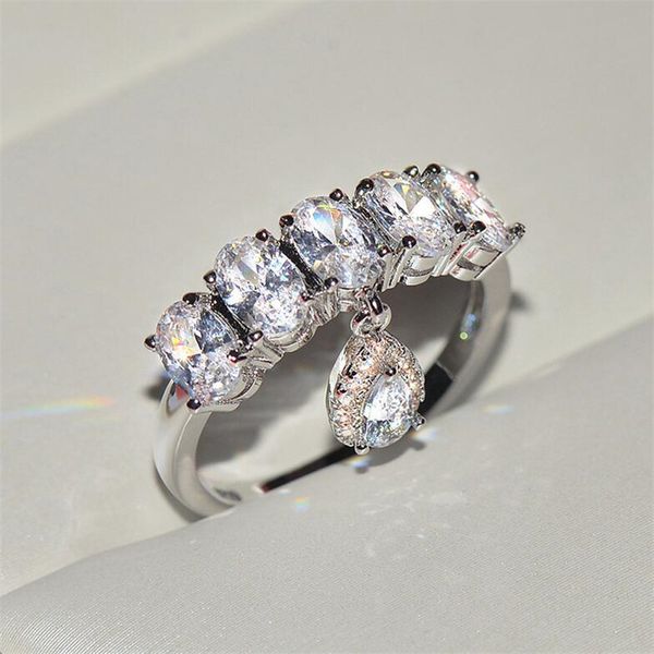 classical sweet cute lovely jewelry 925 sterling silver oval cut white z cz diamond water drop party engagement wedding band ring gift, Slivery;golden
classical sweet cute lovely jewelry 925 sterling silver oval cut white z cz diamond water drop party engagement wedding band ring gift, Slivery;golden