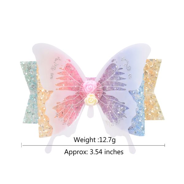 3.5 inch butterfly hairgrips glitter hair bows with clip blingbling bow hair clip girls hair accessories, Slivery;white
3.5 inch butterfly hairgrips glitter hair bows with clip blingbling bow hair clip girls hair accessories, Slivery;white