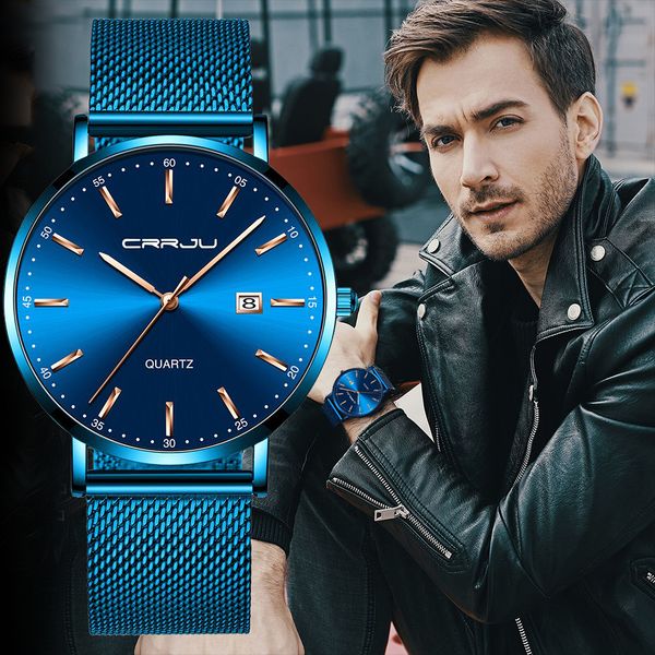 crrju men watch brand luxury men's wristwatch fashion casual ultra-thin minimalist watch quartz date clock relogio masculino, Slivery;brown
crrju men watch brand luxury men's wristwatch fashion casual ultra-thin minimalist watch quartz date clock relogio masculino, Slivery;brown