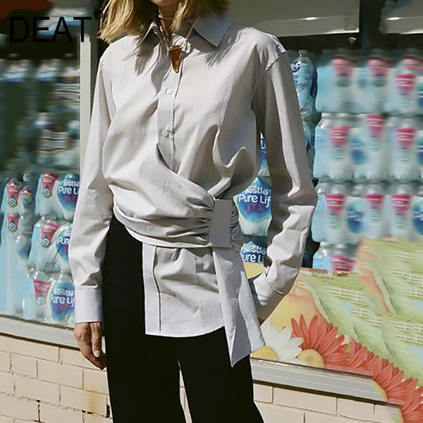 women's blouses & shirts deat women big size striped irregular hollow out blouse lapel long sleeve loose fit shirt fashion spring autum, White
women's blouses & shirts deat women big size striped irregular hollow out blouse lapel long sleeve loose fit shirt fashion spring autum, White