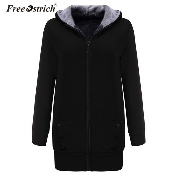 ostrich luxury sweatshirt women winter thick warm long sleeve zipper pocket hooded outerwear coat casual overcoat female, Black
ostrich luxury sweatshirt women winter thick warm long sleeve zipper pocket hooded outerwear coat casual overcoat female, Black