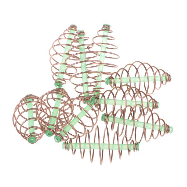 10 pieces bait thrower fishing feeder spring coil inline method feeder terminal tackle 5.5x2.5 cm/2.2x1.0 inch
10 pieces bait thrower fishing feeder spring coil inline method feeder terminal tackle 5.5x2.5 cm/2.2x1.0 inch