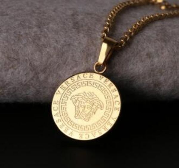 2020medusa circluar famous stainless steel necklaces men letter printed cirlce brand designer necklace fashion pendants hip hop rock jewelry, Silver
2020medusa circluar famous stainless steel necklaces men letter printed cirlce brand designer necklace fashion pendants hip hop rock jewelry, Silver