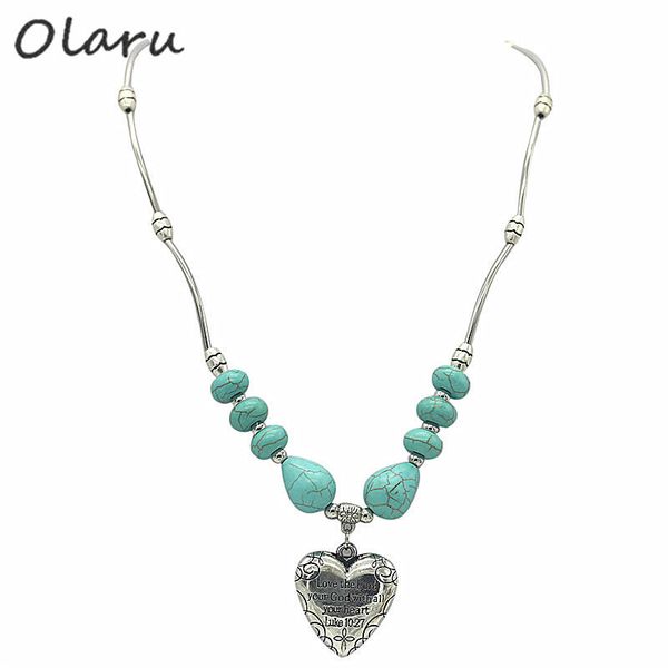 olaru factory price arrival bohemia tibet jewelry vintage stone heart pendant retro necklace for women zs-005, Silver
olaru factory price arrival bohemia tibet jewelry vintage stone heart pendant retro necklace for women zs-005, Silver