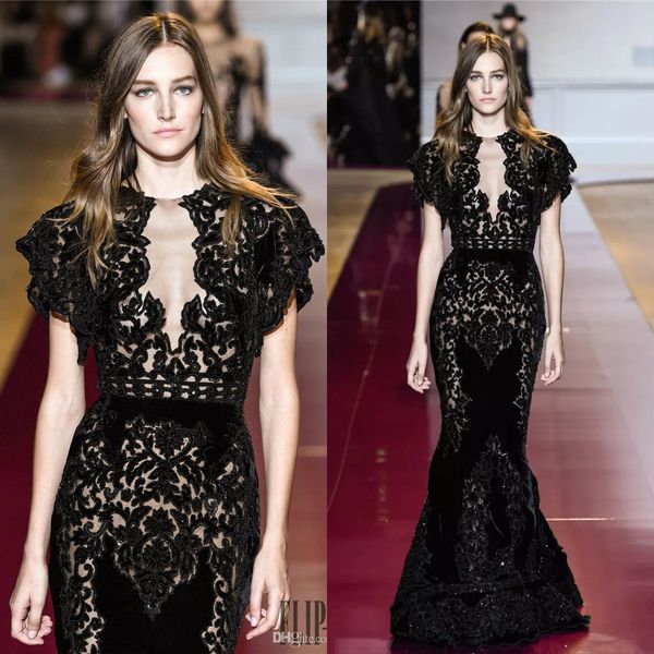 zuhair murad mermaid evening dresses with short sleeves sheer plunging neck beaded prom gowns floor length appliqued evening dress, Black;red
zuhair murad mermaid evening dresses with short sleeves sheer plunging neck beaded prom gowns floor length appliqued evening dress, Black;red