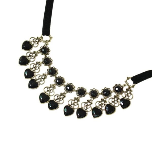 gothic retro lace crystal heart female clavicle neck necklace jewelry clothing accessories, Silver
gothic retro lace crystal heart female clavicle neck necklace jewelry clothing accessories, Silver