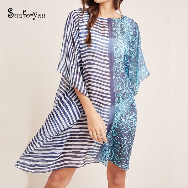 plus size chiffon beach cover up pareo de plage bathing suit cover ups beachwear vestido playa bikini up saida de praia, Blue;gray
plus size chiffon beach cover up pareo de plage bathing suit cover ups beachwear vestido playa bikini up saida de praia, Blue;gray