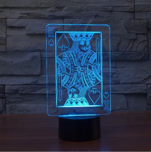 spade k. 3d night light 7 color changingp creative poker lamp bedroom night light atmosphere led desk lamp for gift
spade k. 3d night light 7 color changingp creative poker lamp bedroom night light atmosphere led desk lamp for gift