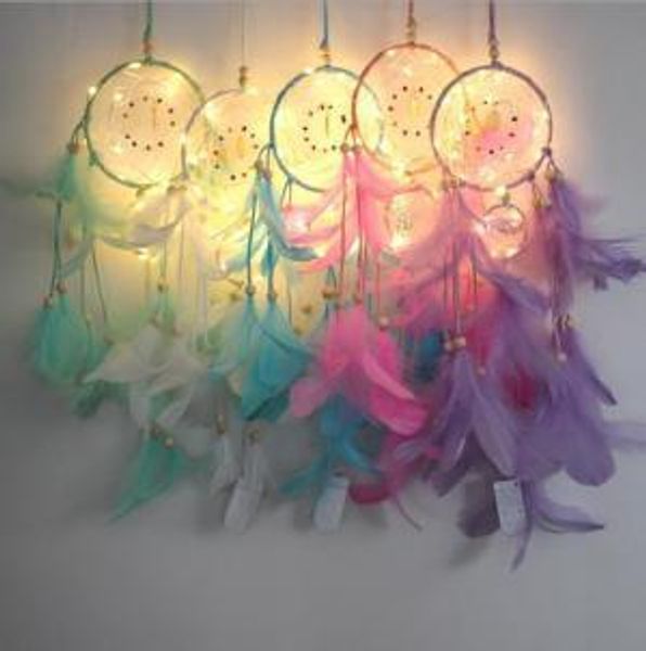 dream catcher led lighting handmade feather dreamcatcher with string light girls home romantic hanging decoration ooa6226
dream catcher led lighting handmade feather dreamcatcher with string light girls home romantic hanging decoration ooa6226