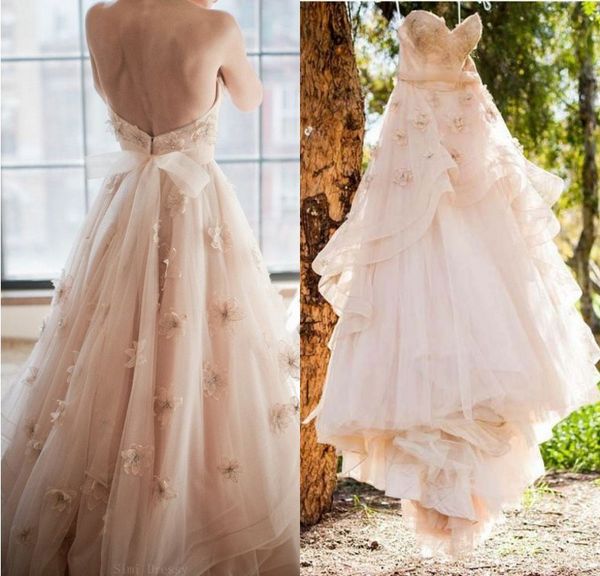 vintage strapless sweetheart neckline flower tulle wedding dress 2019 backless bridal gowns vestido de noiva casamento, White
vintage strapless sweetheart neckline flower tulle wedding dress 2019 backless bridal gowns vestido de noiva casamento, White