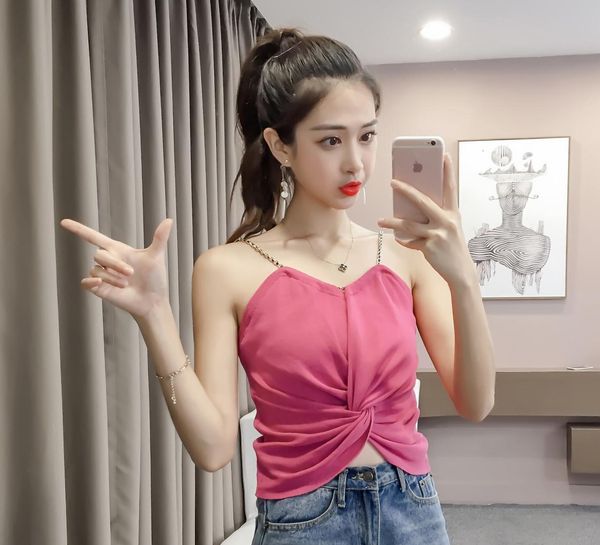 knit crop women twisted knitted camis tank female cropped sleeveless t shirts tees for girls, White
knit crop women twisted knitted camis tank female cropped sleeveless t shirts tees for girls, White