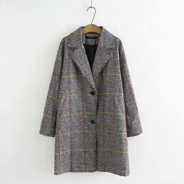 plus size plaid women long loose winter coats 2020 winter new casual ladies gray brown wool coat female jackets, Black
plus size plaid women long loose winter coats 2020 winter new casual ladies gray brown wool coat female jackets, Black