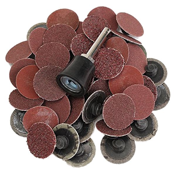 50pcs 1 inch r type roll lock sanding discs with mandrel 36/60/80/120/220 grit roll lock coarse 
50pcs 1 inch r type roll lock sanding discs with mandrel 36/60/80/120/220 grit roll lock coarse