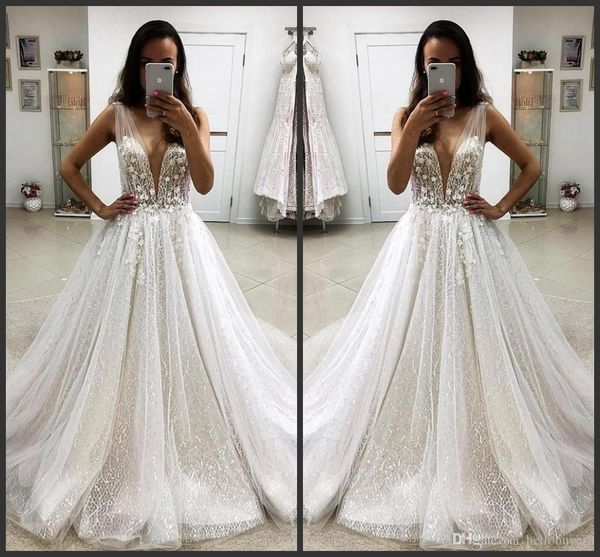 2019 new arrival lace beach wedding dresses v neck bohemian wedding dress bridal gowns nigeria paolo sebastian, White
2019 new arrival lace beach wedding dresses v neck bohemian wedding dress bridal gowns nigeria paolo sebastian, White