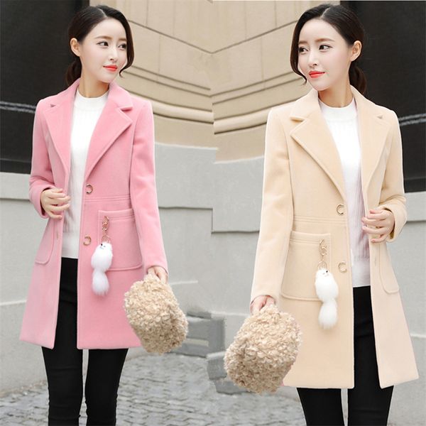 winter wool coat slim coat winter women long-sleeved casual medium long slim manteau femme abrigos mujer invierno 2019, Black
winter wool coat slim coat winter women long-sleeved casual medium long slim manteau femme abrigos mujer invierno 2019, Black