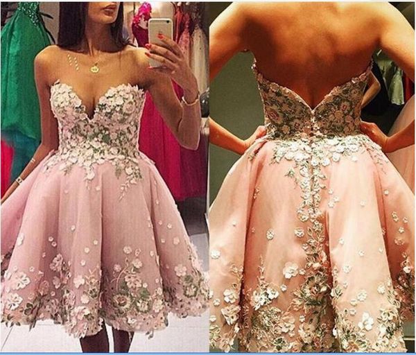 new pink women cocktail dresses sweetheart organza prom dresses party dress 3d floral knee length backless ball gown homecoming gowns, Red
new pink women cocktail dresses sweetheart organza prom dresses party dress 3d floral knee length backless ball gown homecoming gowns, Red