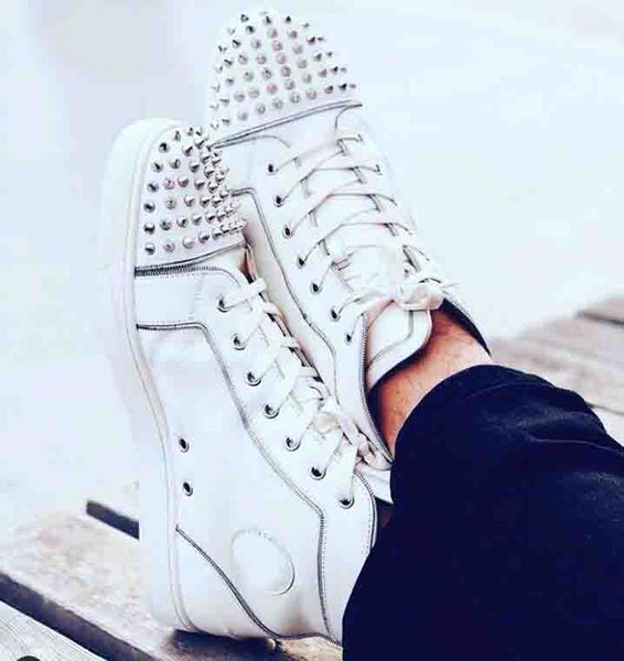 new quality women,men fashion shoes red bottom sneaker white leahter spikes men flat luxury party wedding shoes,outdoor casual trainers, Black
new quality women,men fashion shoes red bottom sneaker white leahter spikes men flat luxury party wedding shoes,outdoor casual trainers, Black