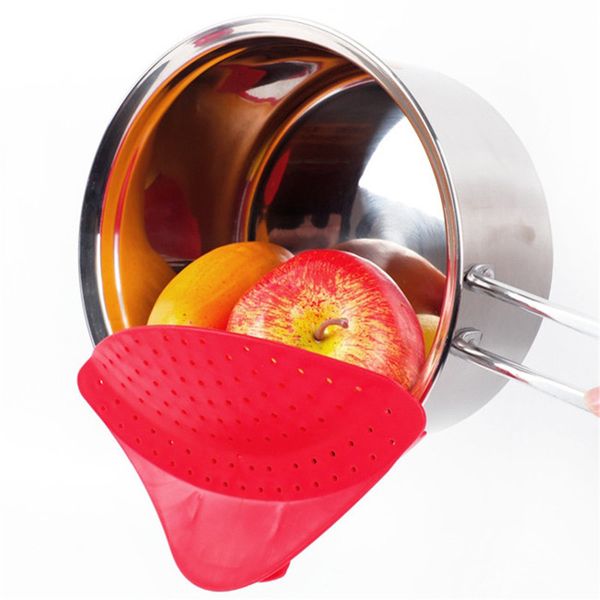 colander pot strainer fits all pots and bowls kitchen cleaning tool vegetable cookware clip on silicone colander drain tool 
colander pot strainer fits all pots and bowls kitchen cleaning tool vegetable cookware clip on silicone colander drain tool