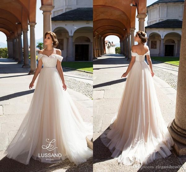 lussano 2019 new beach bohemian a line wedding dresses off shoulder applique sweep train tiered tulle wedding dress bridal gowns, White
lussano 2019 new beach bohemian a line wedding dresses off shoulder applique sweep train tiered tulle wedding dress bridal gowns, White