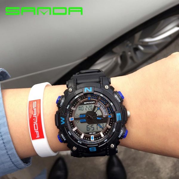 sanda sanda students outdoor waterproof sports night light -resistant running big dial watch, Slivery;brown
sanda sanda students outdoor waterproof sports night light -resistant running big dial watch, Slivery;brown