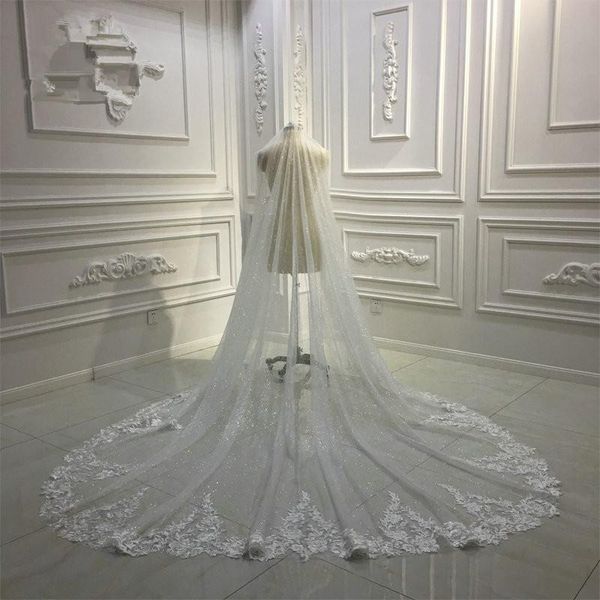 bling bling wedding veils lace applique glitter bridal veils one layer custom made luxury bride veil, Black
bling bling wedding veils lace applique glitter bridal veils one layer custom made luxury bride veil, Black