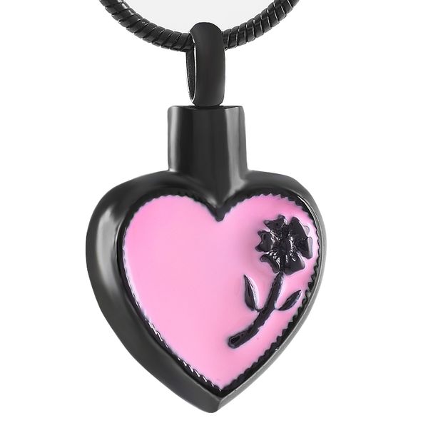 new z378 black pink personalized flower in my heart stainless steel cremation keepsake jewelry hold loved one funeral ashes urn necklace, Silver
new z378 black pink personalized flower in my heart stainless steel cremation keepsake jewelry hold loved one funeral ashes urn necklace, Silver