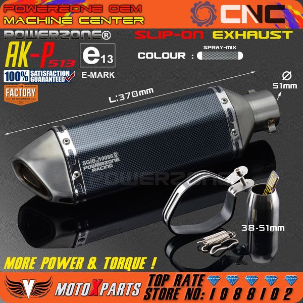 modified motorcycle ak-p513 exhaust pipe universal muffler for cb crb yzfr exc sxf r6 zx-6r zx-10r gsxr scooter atv
modified motorcycle ak-p513 exhaust pipe universal muffler for cb crb yzfr exc sxf r6 zx-6r zx-10r gsxr scooter atv
