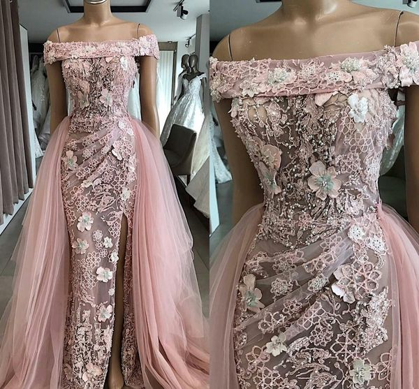 2019 real image pink prom dresses with detachable train lace appliqued side split arabic occasion evening wear off the shoulder party gowns, Black;red
2019 real image pink prom dresses with detachable train lace appliqued side split arabic occasion evening wear off the shoulder party gowns, Black;red