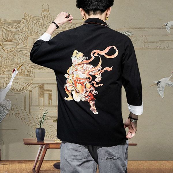 sinicism store 2020 mens spring print jacket men chinese style casual cotton linen jacket male traditional fashion coat oversize, Black;brown
sinicism store 2020 mens spring print jacket men chinese style casual cotton linen jacket male traditional fashion coat oversize, Black;brown