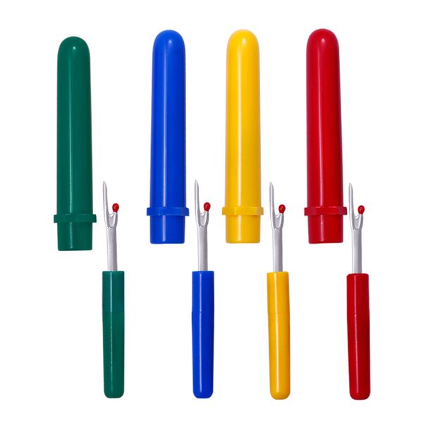 4 pieces 8.2cm steel colorful seam ripper sewing tool stitch thread unpicker hole cutter with plastic cap, Black
4 pieces 8.2cm steel colorful seam ripper sewing tool stitch thread unpicker hole cutter with plastic cap, Black