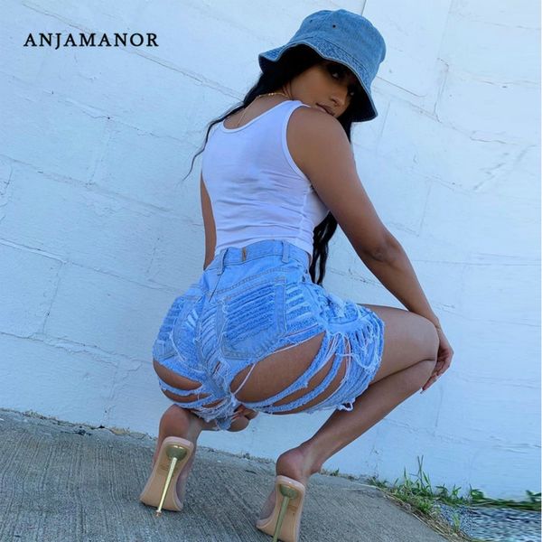 anjamanor woman jeans high waisted distressed ripped skinny jeans for women clothing 2020 summer denim shorts d58-dc25, Blue
anjamanor woman jeans high waisted distressed ripped skinny jeans for women clothing 2020 summer denim shorts d58-dc25, Blue