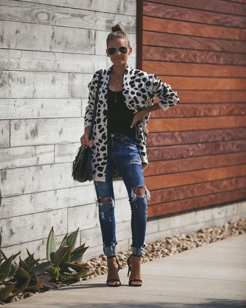 women's sweaters women fashion long cardigan sweater leopard printed loose v neck pockets cardigans female knitwear winter, White;black
women's sweaters women fashion long cardigan sweater leopard printed loose v neck pockets cardigans female knitwear winter, White;black