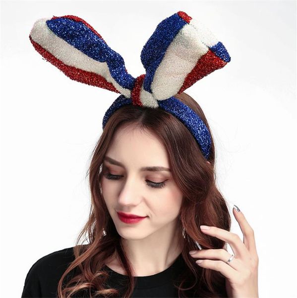 blue, white and red us flag long rabbit ear big bow bowknot bright silk cloth headbands hair hoop for independence day party favor 4754
blue, white and red us flag long rabbit ear big bow bowknot bright silk cloth headbands hair hoop for independence day party favor 4754