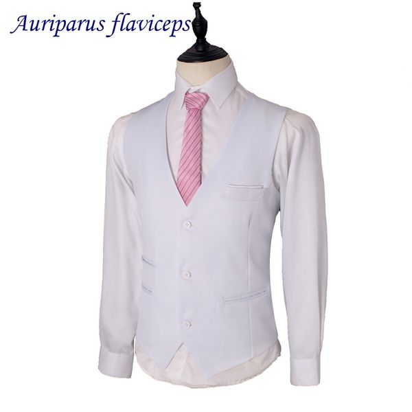 white man suit vest class v collar man waistcoat 1 piece vest 3 buttons waistcoat suit, White;black
white man suit vest class v collar man waistcoat 1 piece vest 3 buttons waistcoat suit, White;black