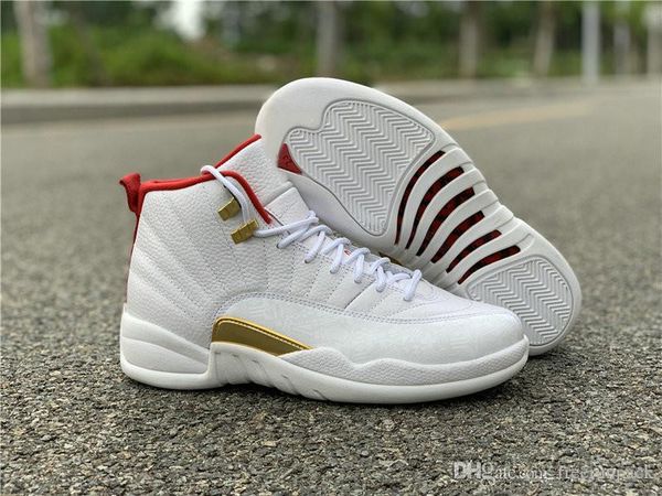 mens designer 12 white university red metallic gold man basketball shoes ship with box
mens designer 12 white university red metallic gold man basketball shoes ship with box