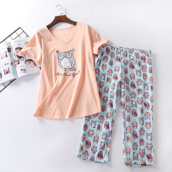 cute cartoon cropped trousers pajama sets women plus size 100kg v-neck knitted cotton casual homewear pyjamas for women, Black;red
cute cartoon cropped trousers pajama sets women plus size 100kg v-neck knitted cotton casual homewear pyjamas for women, Black;red