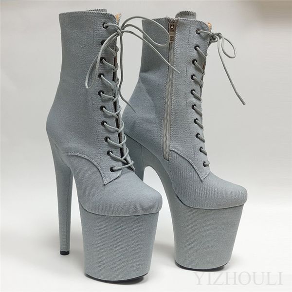 gray vamp 20cm/8 inch pole dancing heels, heavy banquet soles, round-headed model stiletto platform ankle boots, Black
gray vamp 20cm/8 inch pole dancing heels, heavy banquet soles, round-headed model stiletto platform ankle boots, Black
