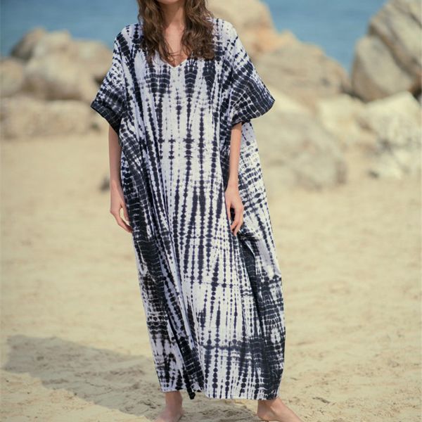 cotton swimwear cover up 2020 new bohemian printed beach dress long kaftan sarong summer cover ups women beachwear cover-up, Blue;gray
cotton swimwear cover up 2020 new bohemian printed beach dress long kaftan sarong summer cover ups women beachwear cover-up, Blue;gray