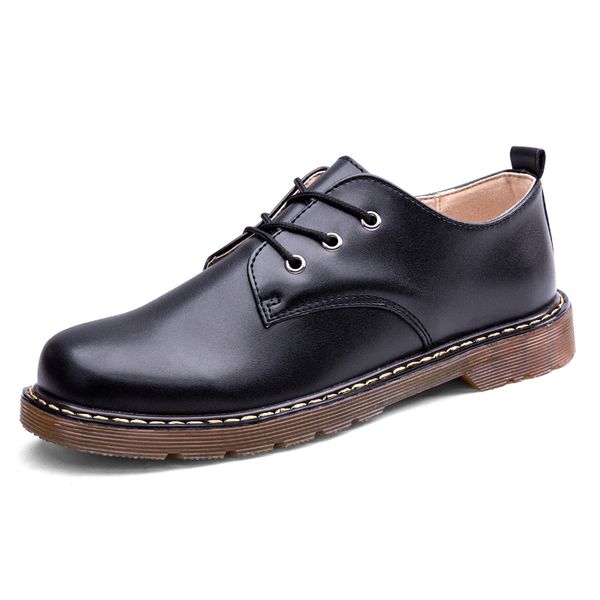 shoes men genuine leather lace-up thick bottom flat platform couple causal shoes flats waterproof oxfords sneakers men, Black
shoes men genuine leather lace-up thick bottom flat platform couple causal shoes flats waterproof oxfords sneakers men, Black