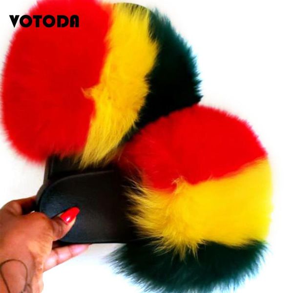 women warm real fur slippers woman sweet raccoon fur sandals flat non slip slide fluffy ladies slippers open toe house shoes, Black
women warm real fur slippers woman sweet raccoon fur sandals flat non slip slide fluffy ladies slippers open toe house shoes, Black