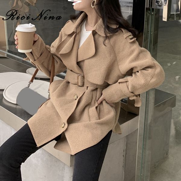 ricinina woolen short coat women jacket winter spring sashes buttons asymmetry vintage womens jackets and coats casual outwear, Black
ricinina woolen short coat women jacket winter spring sashes buttons asymmetry vintage womens jackets and coats casual outwear, Black