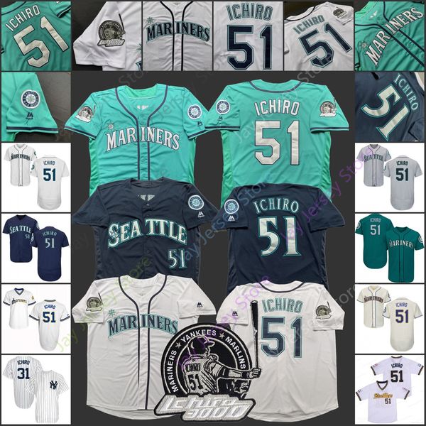 Ichiro Suzuki Jersey 31 51 Japan Blue Wave Seattle Yankees Mariners With 3000th Hit Patch Men Women Youth Kid
Ichiro Suzuki Jersey 31 51 Japan Blue Wave Seattle Yankees Mariners With 3000th Hit Patch Men Women Youth Kid