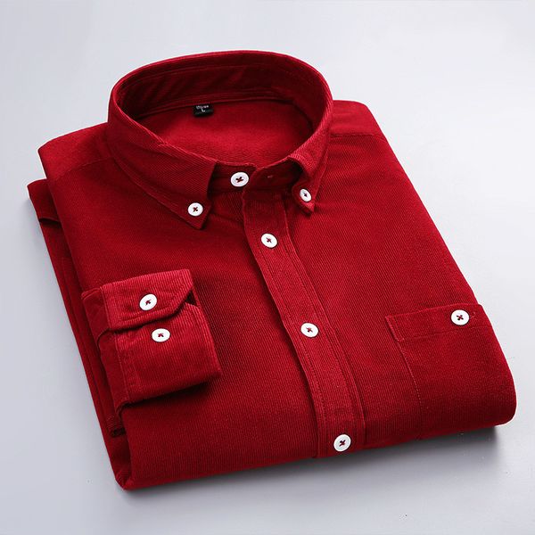 men's dress shirts business casual men shirt four seasons long-sleeved solid color corduroy large size single-breasted lapel clothes, White;black
men's dress shirts business casual men shirt four seasons long-sleeved solid color corduroy large size single-breasted lapel clothes, White;black