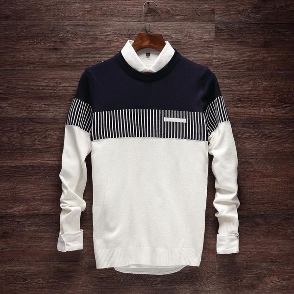 men's knitwear korean stripe pullover men's round neck long sleeve sweater men korean fashion clothing male, White;black
men's knitwear korean stripe pullover men's round neck long sleeve sweater men korean fashion clothing male, White;black