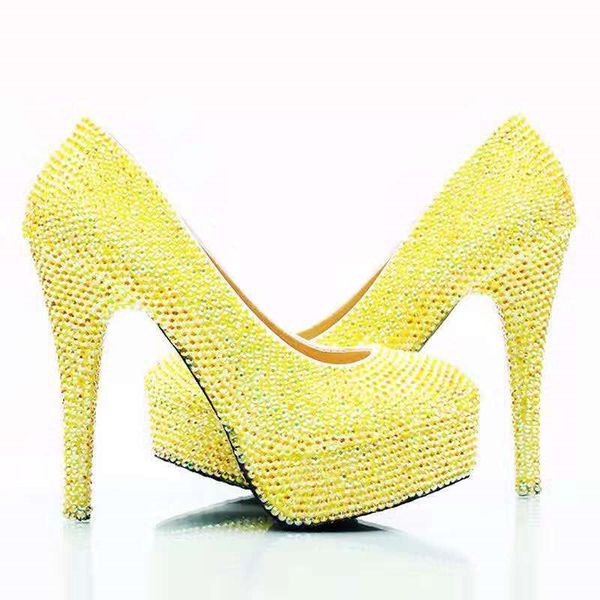 shiny full yellow diomond wedding shoes pumps high heels bridal shoes 14cm bling bling prom shoes for lady, Black
shiny full yellow diomond wedding shoes pumps high heels bridal shoes 14cm bling bling prom shoes for lady, Black